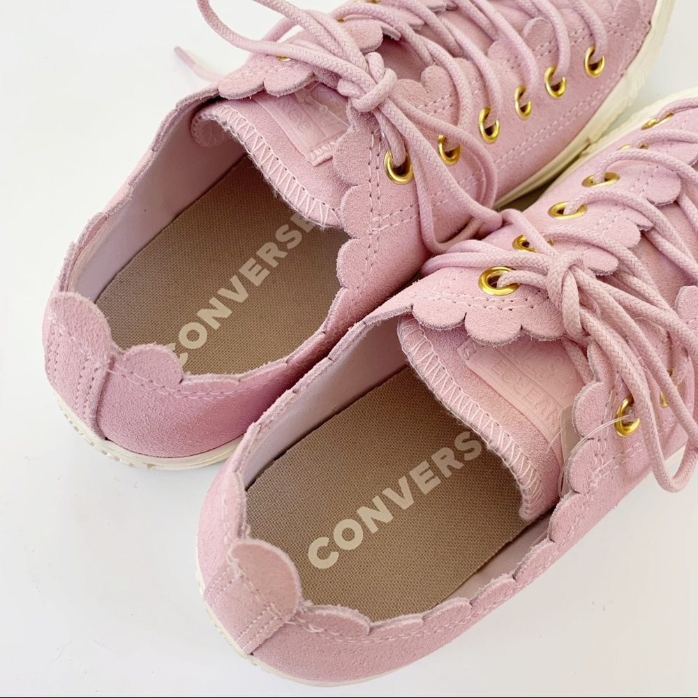 Converse Chuck Taylor All Star Pink Suede Sneakers - Picture 6 of 8
